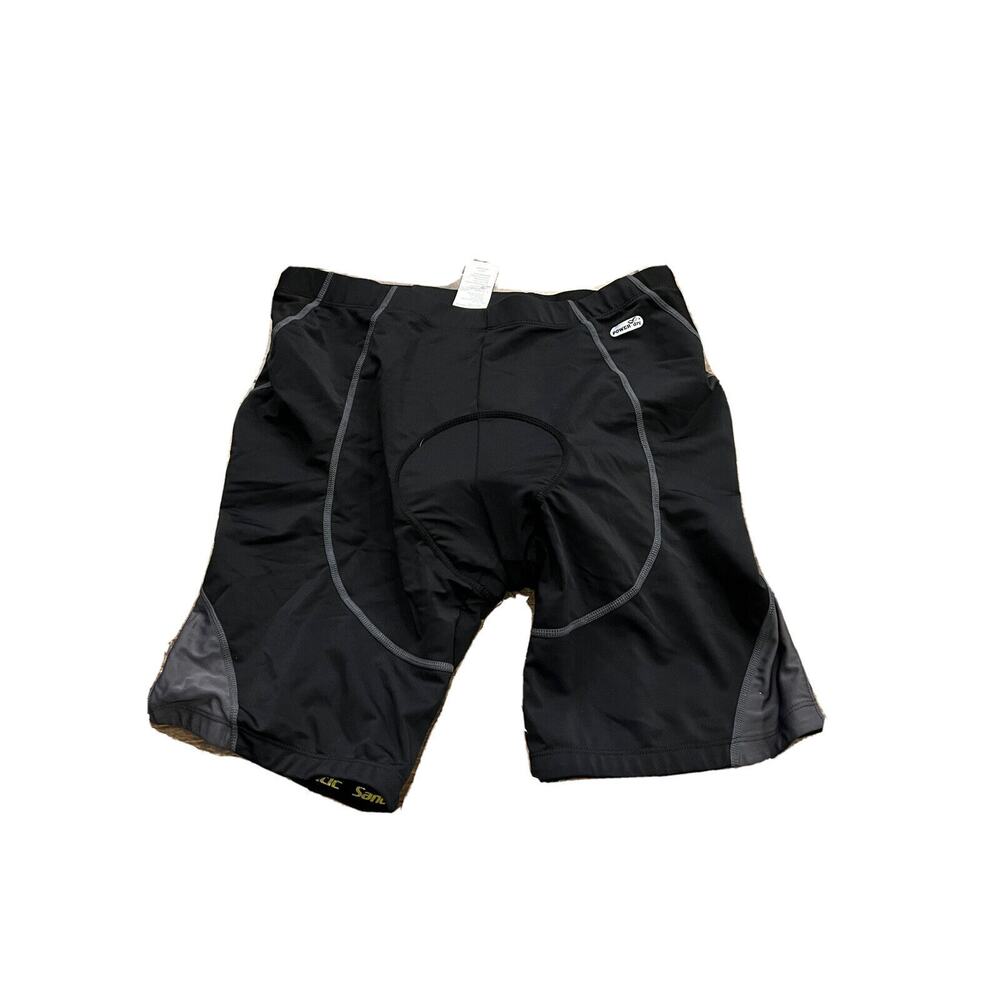 Santic Mens Black Cycling Padded Athletic Shorts Size 2XL XXL